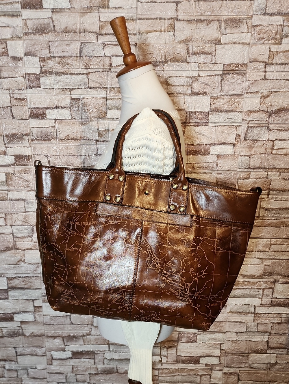 Patricia Nash Analia Top Handle Crossbody Tote Riot Rust,Bag,Pre-owned